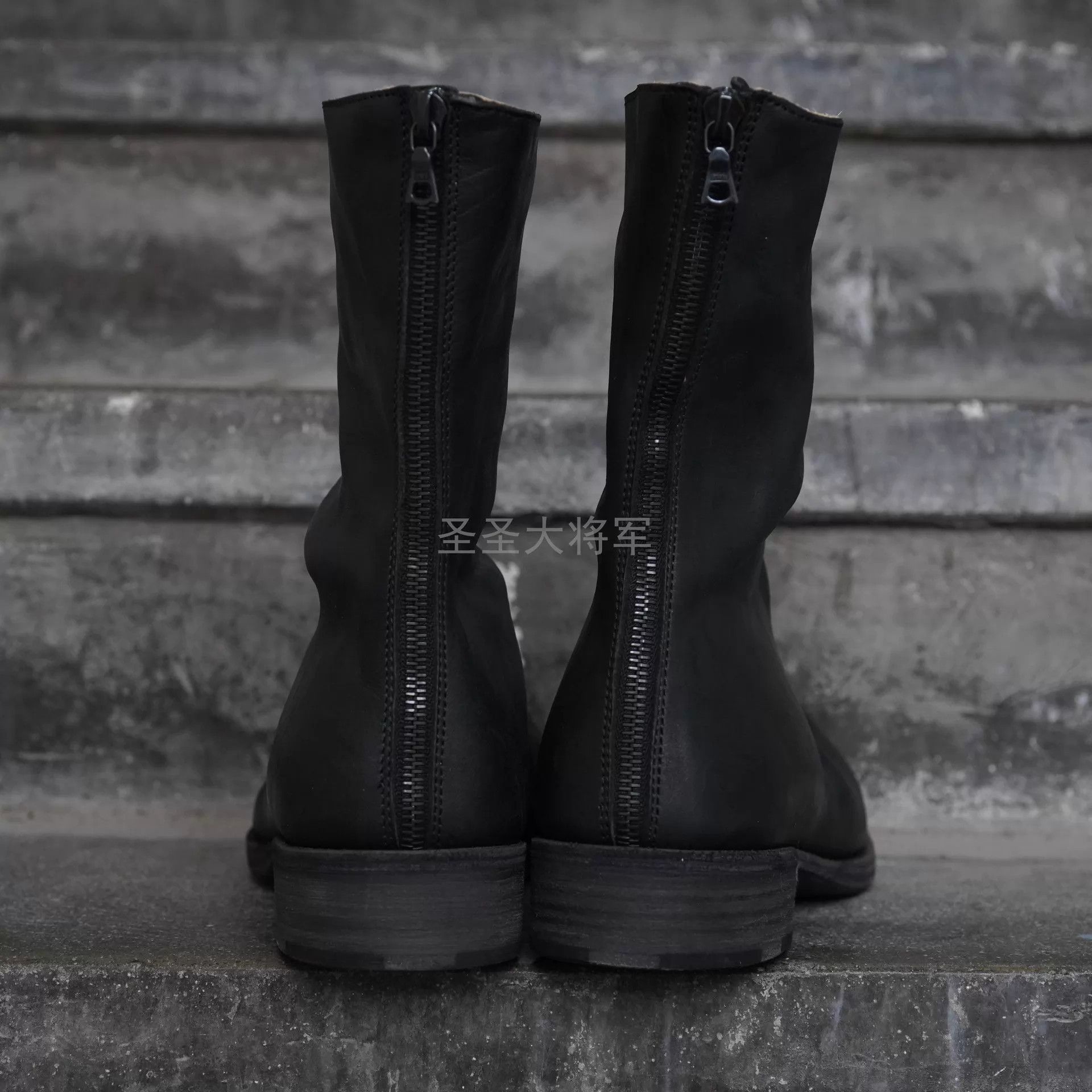Ma+ M.A+ Maurizio Amadei Black Calf Back-Zip Boots 42 Size US 9 / EU 42 - 3 Thumbnail