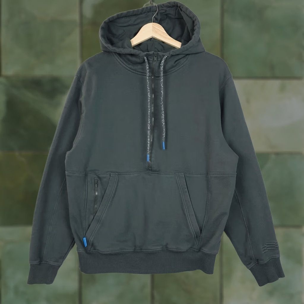 Vintage Janji Hoodie Mens S Green Fleece 1/4 Zip Pullover Running Unisex Kangaroo Pocket Zip Front High Neck Winter Size US S / EU 44-46 / 1 - 1 Thumbnail