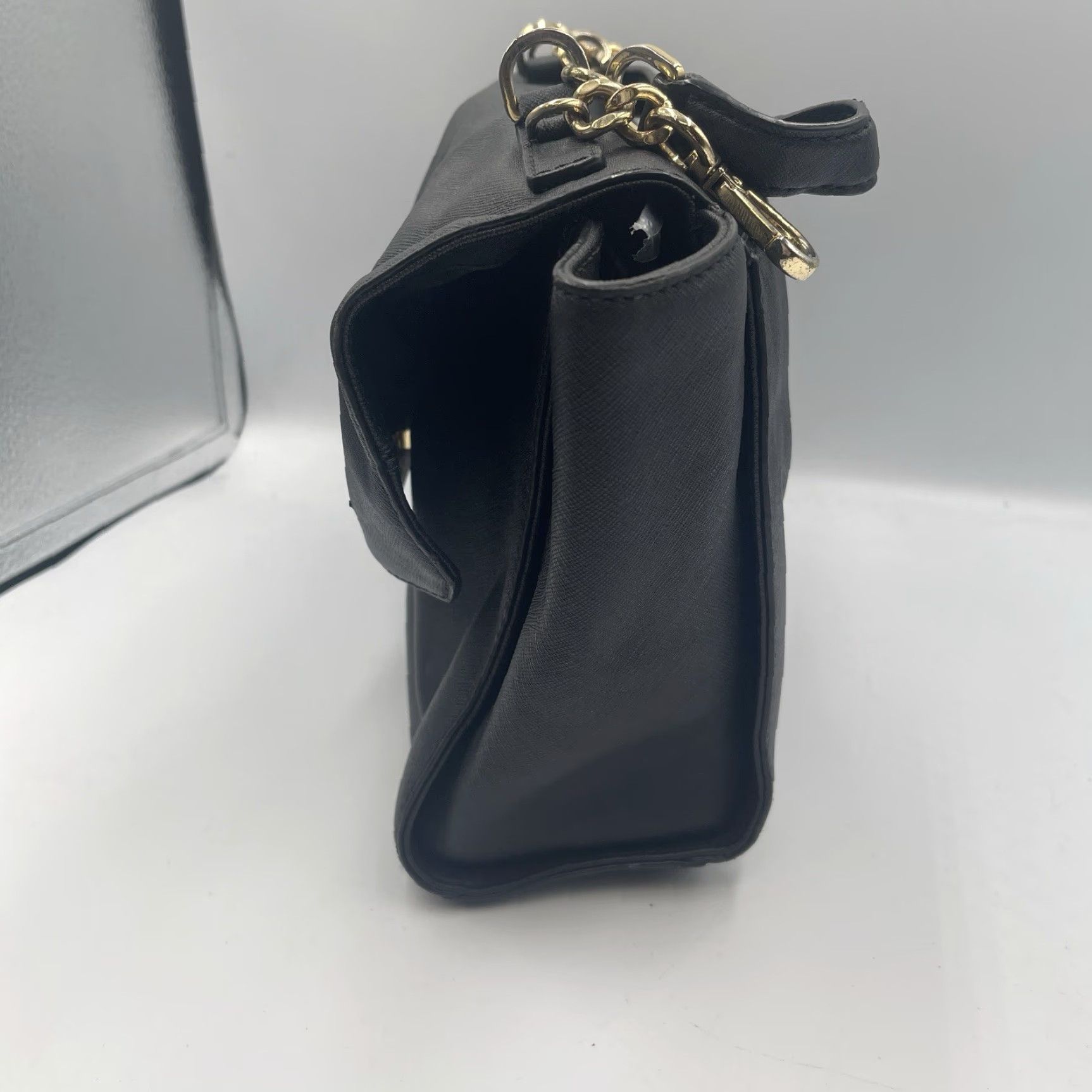 Michael Kors MICHAEL KORS Medium TINA Black Leather Top Handle Satchel Chain Crossbody Bag Womens Size M / US 6-8 / IT 42-44 - 7 Thumbnail