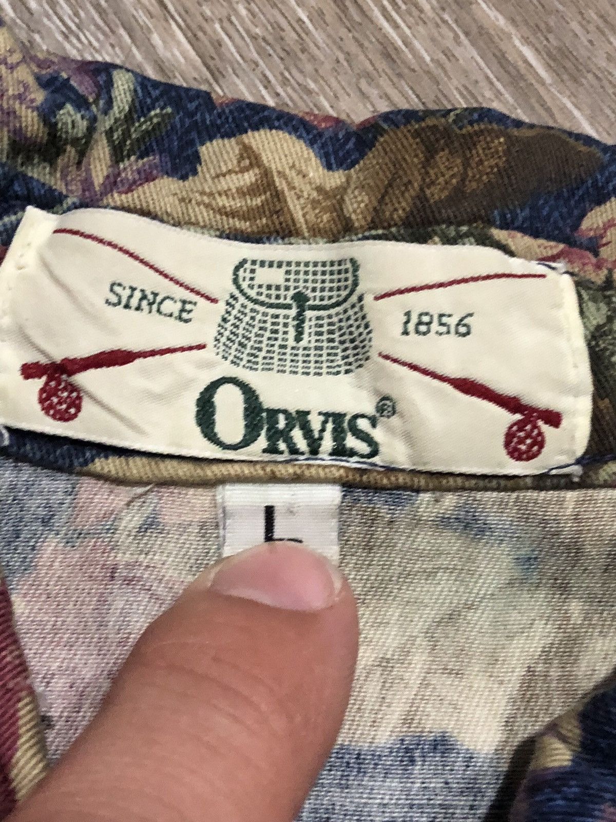 Orvis × Vintage Vtg 90s Orvis Fly Fishing Floral Button Up Size L / US 10 / IT 46 - 5 Thumbnail