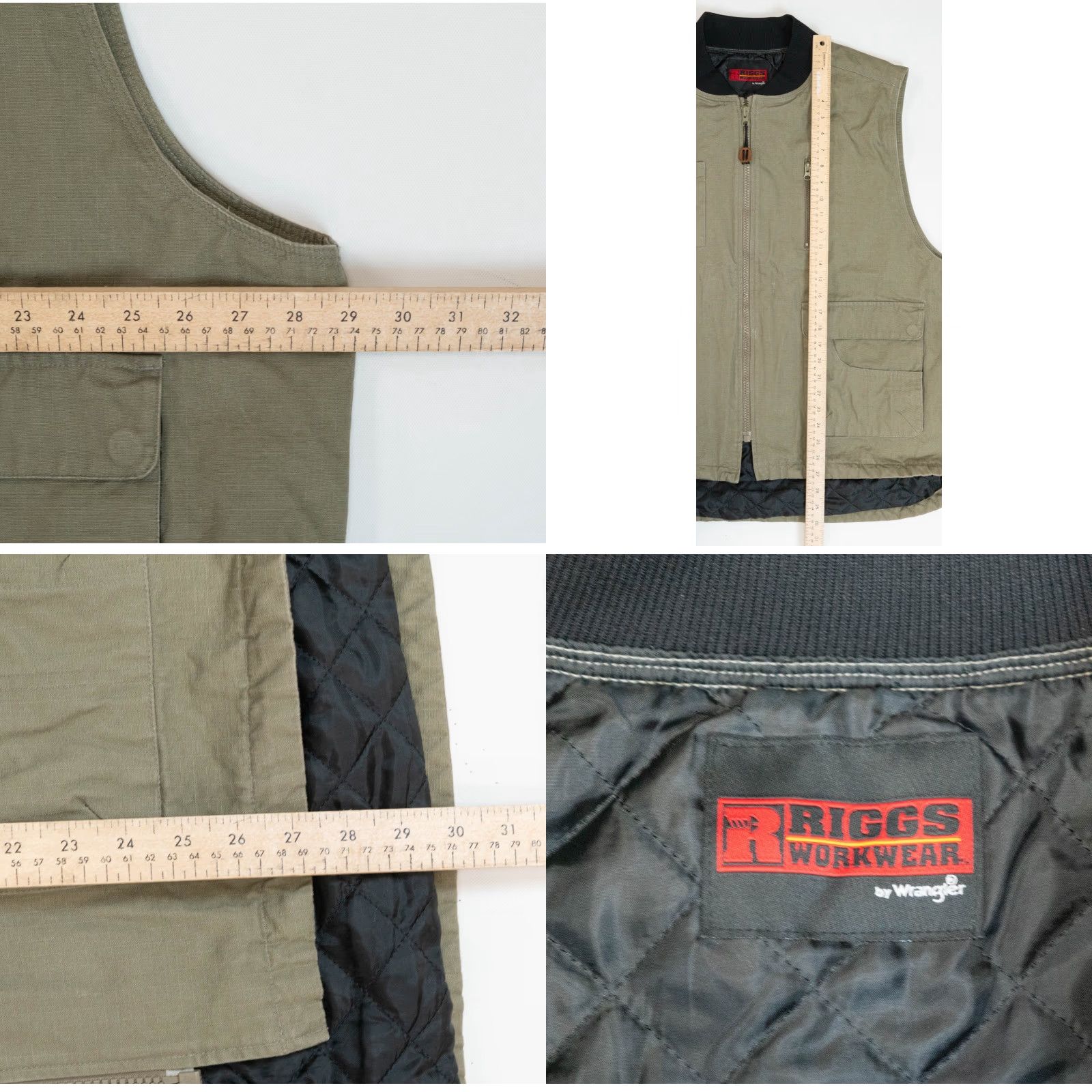 Wrangler VINTAGE Wrangler Vest Mens 3XL Olive Plaid Lined Western Outdoors Riggs Workwear Size US XXL / EU 58 / 5 - 9 Thumbnail