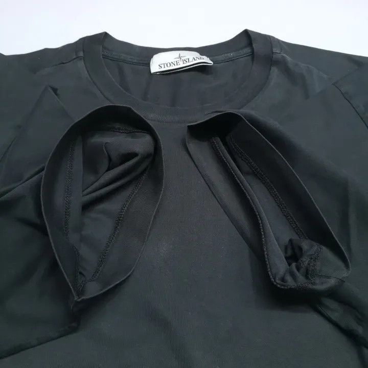 Stone Island Stone Island Black Cleanfit Logo TShirt -2506 Size US XL / EU 56 / 4 - 2 Thumbnail