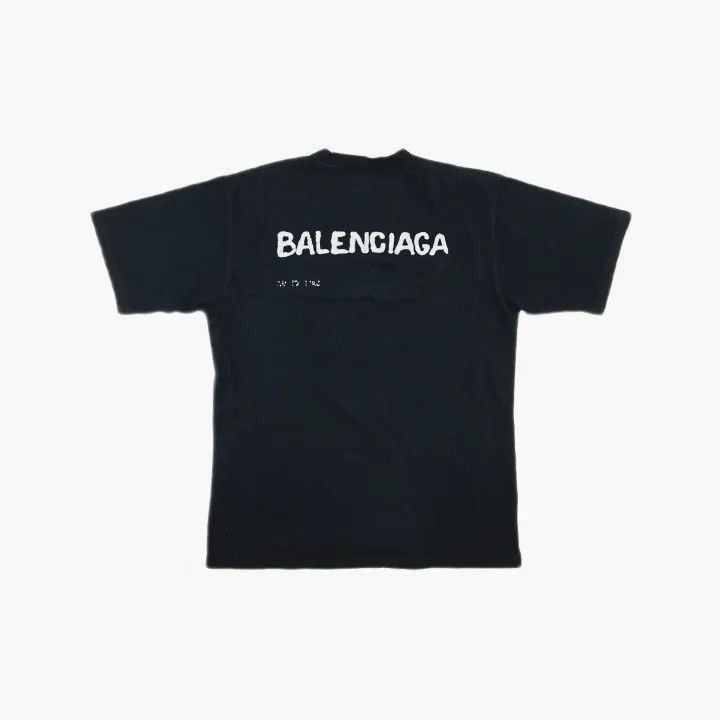 Balenciaga Balenciaga Balenciaga SS23 Logo Print Black TShirt -2507 Size US XS / EU 42 / 0 - 3 Thumbnail
