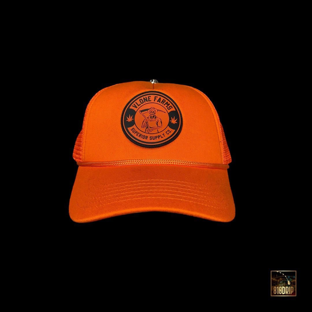 Vlone Unreleased Vlone Farms Hat (Orange) Size ONE SIZE - 1 Thumbnail