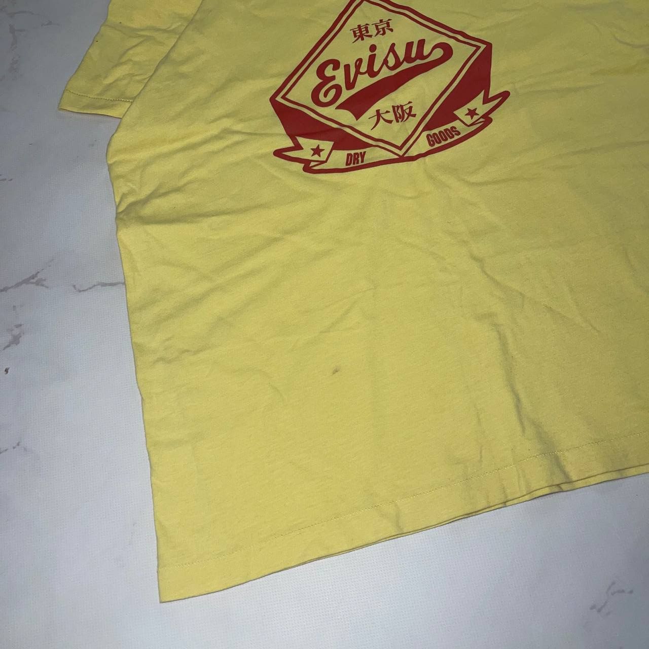 Evisu Evisu Japanese Vintage T-shirt Big Logo Yellow Size XL Tee Size US XL / EU 56 / 4 - 8 Thumbnail