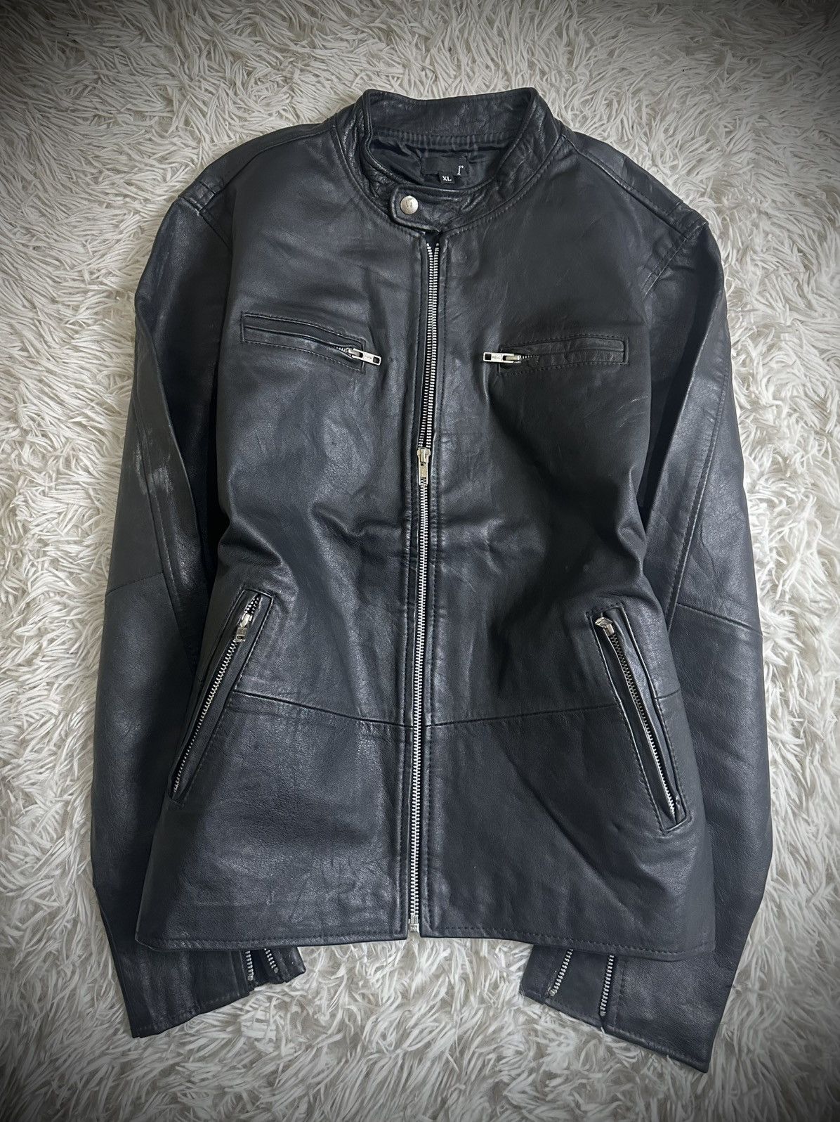 14th Addiction rare 2000s japanese brand by the "r" biker leather jacket Size US L / EU 52-54 / 3 - 1 Thumbnail