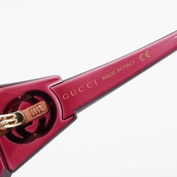 Gucci Gucci GG0875S 003 Sunglasses Burgundy Square Frame, Orange Size ONE SIZE - 7 Thumbnail