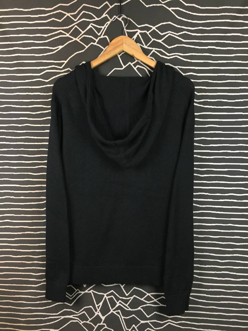 Armani Exchange Armani Exchange AX Black Asymmetrical Button-Up Knit Hoodie Size US S / EU 44-46 / 1 - 9 Thumbnail