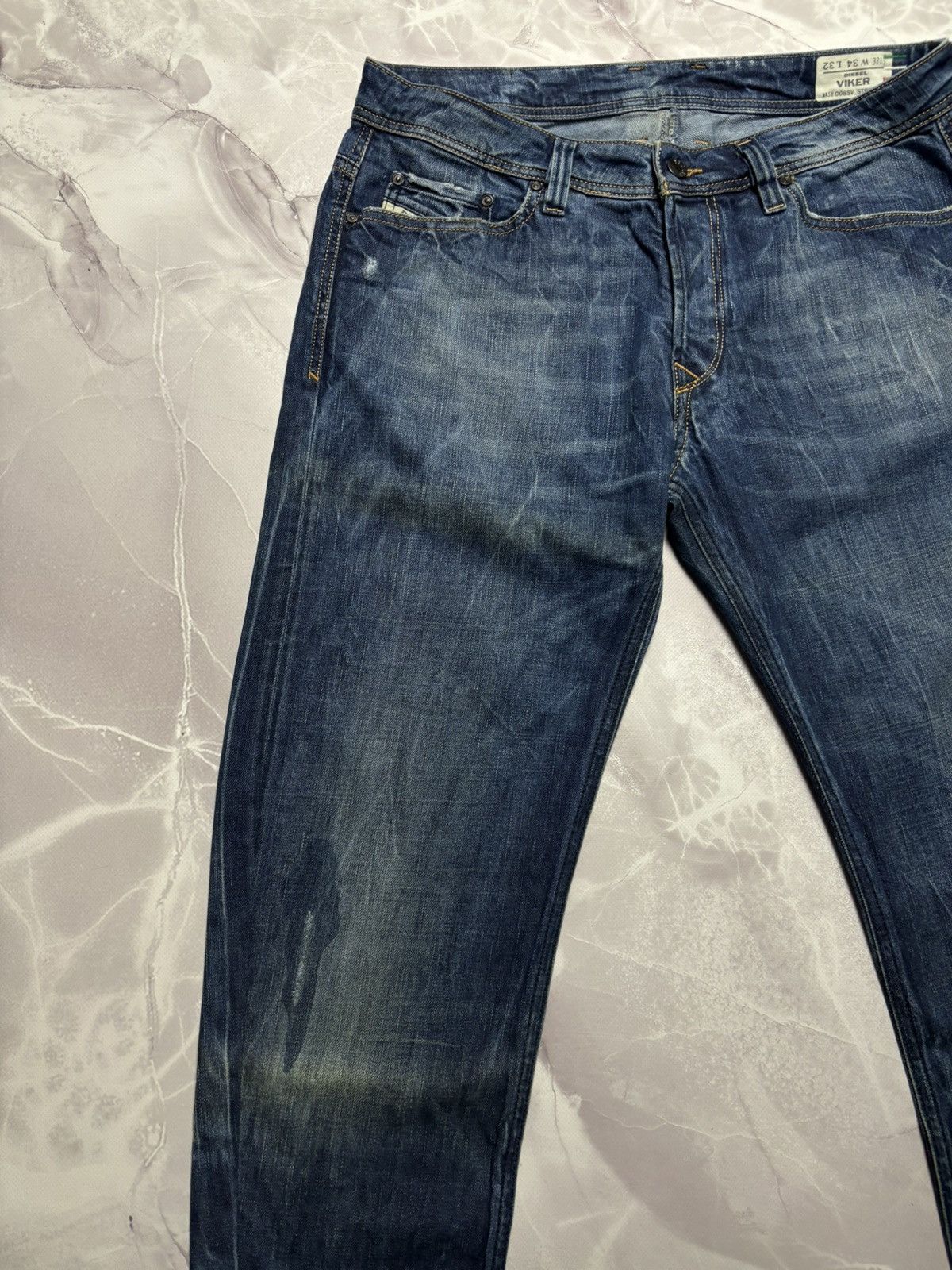 Diesel Diesel VIKER Jeans 008SV Straight Vintage Wash Blue 34x32 Size US 34 / EU 50 - 3 Thumbnail