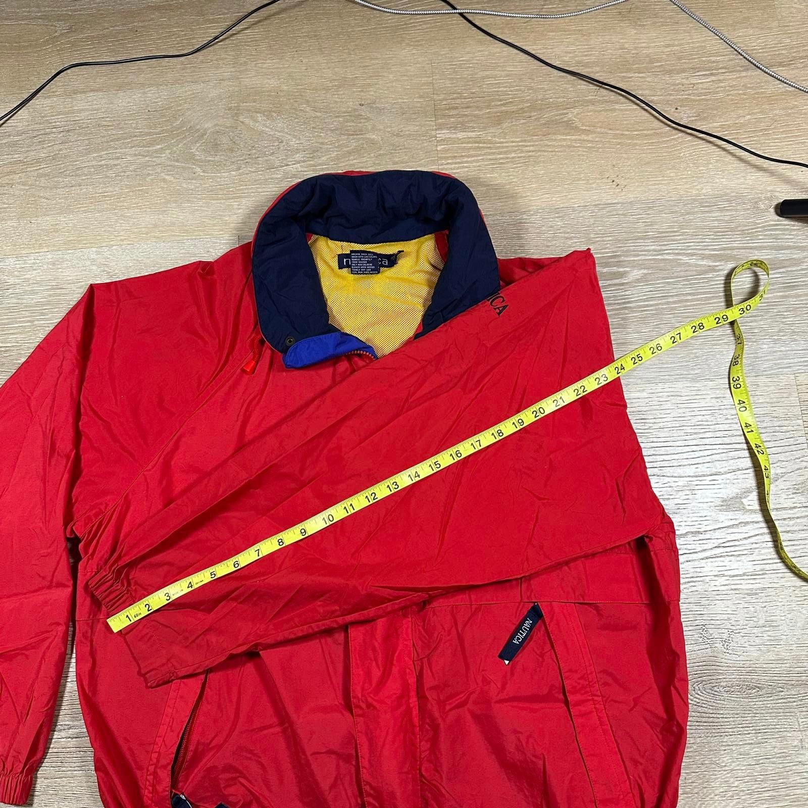 Nautica Nautica Mens Windbreaker Large Red Vintage Size US XL / EU 56 / 4 - 9 Thumbnail
