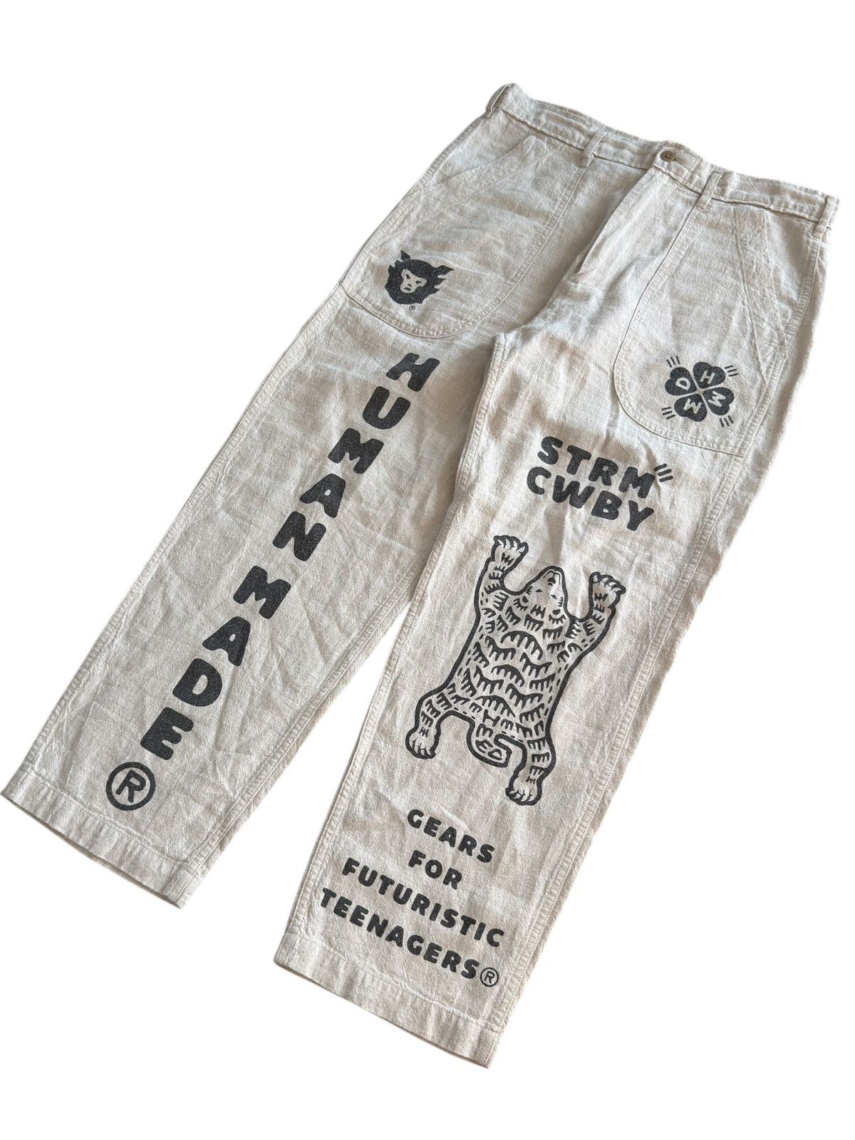 Human Made Human Made Nigo Linen Deck Print Pants Size US 33 - 3 Thumbnail