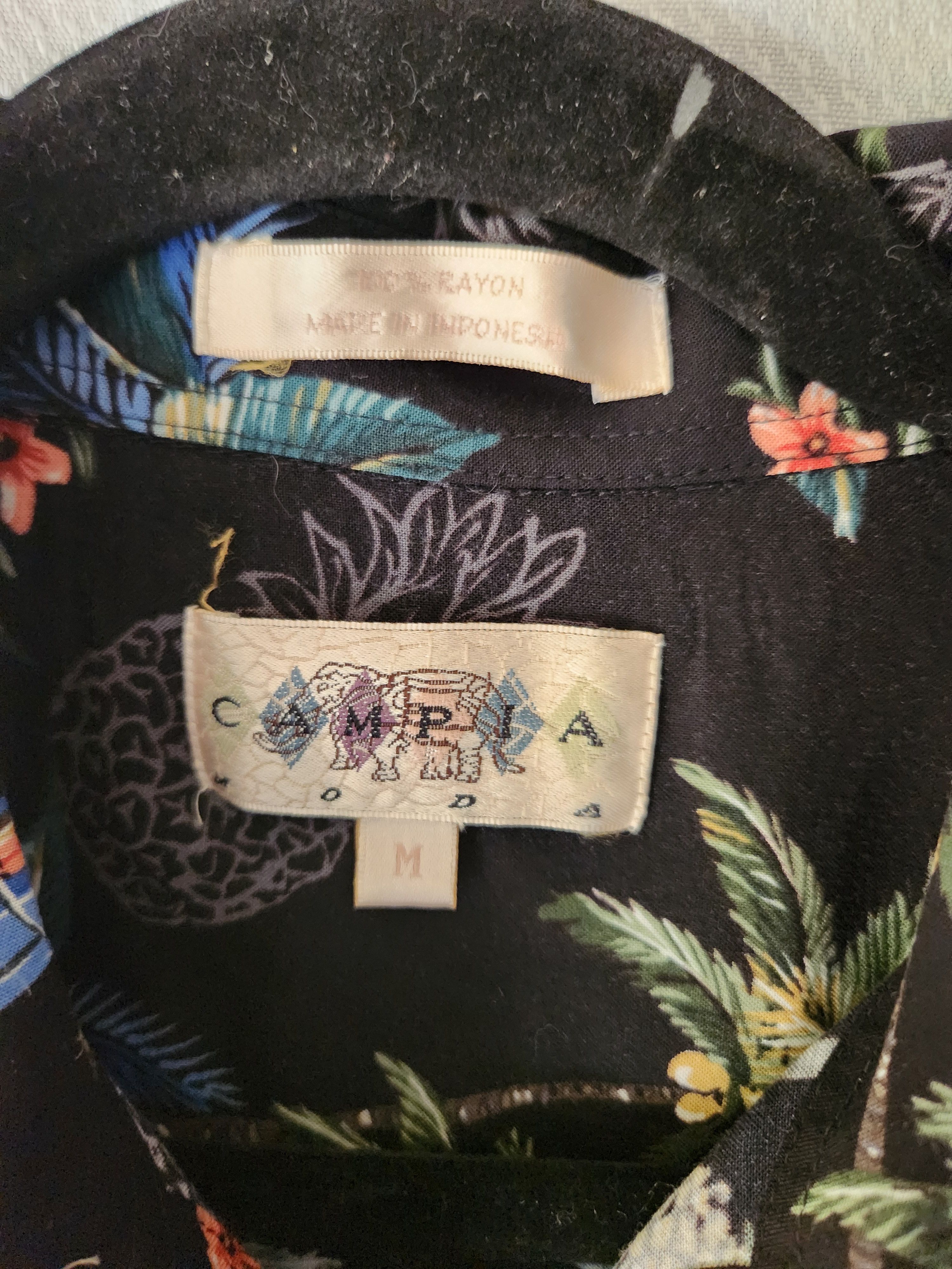 Campia Moda 100% Rayon Woody Motif Hawaiian Shirt Size US M / EU 48-50 / 2 - 3 Thumbnail