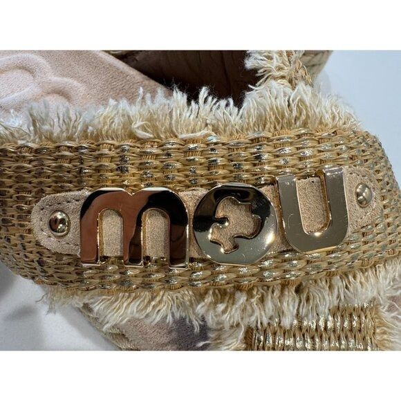 Mou Mou NEW Criss Cross Rope Sandal in Raffia Size 38 Size US 8 / IT 38 - 9 Thumbnail