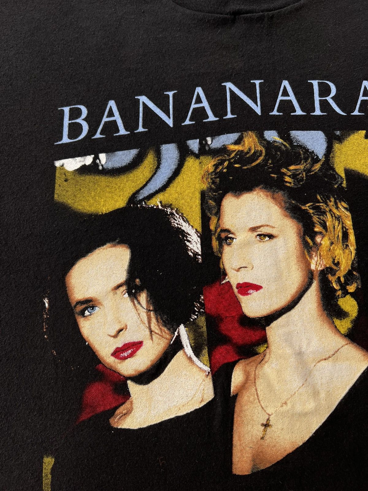 Band Tees Vintage 1989 Bananarama World Tour Pop Band Black T-shirt Size US L / EU 52-54 / 3 - 4 Thumbnail