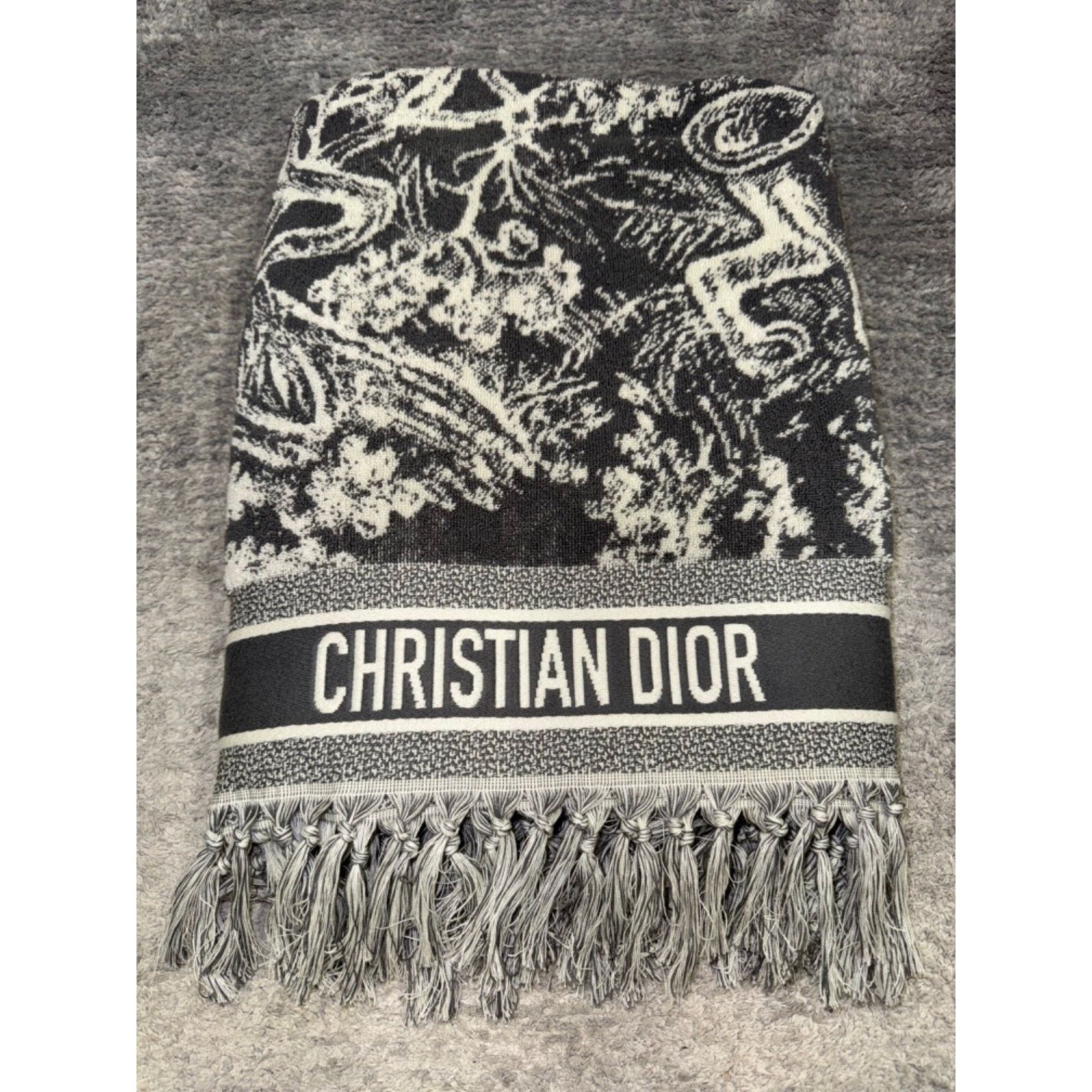 Dior Christian Dior Toile De Jouy Reverse Tassel Bath Beach Towel Size ONE SIZE - 3 Thumbnail