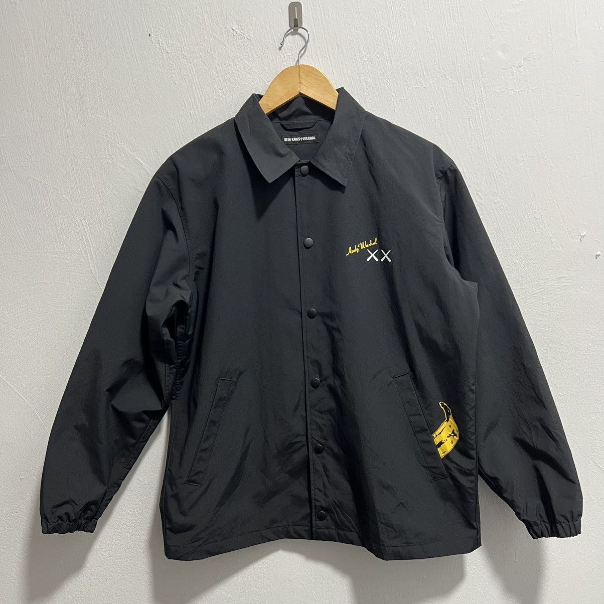 KAWS x Andy Warhol x UNIQLO Coach Jacket Black – Rare Collab