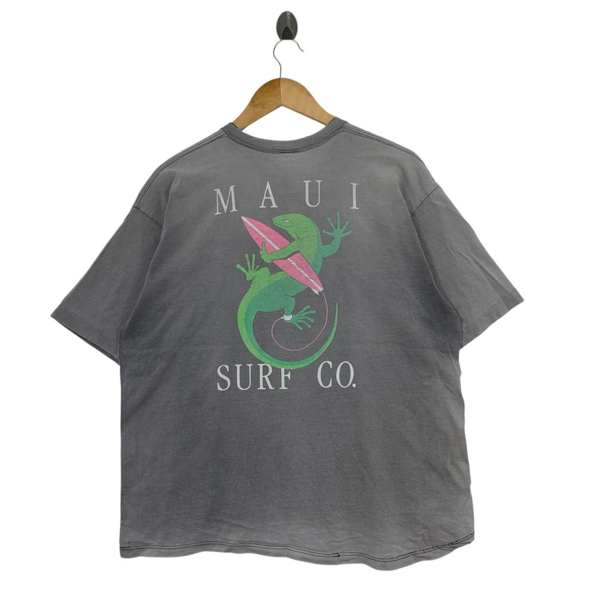 Vintage Vintage 90s MAUI SURF CO Gecko Crazy Shirt SurfingUsa Tshirt Size US L / EU 52-54 / 3 - 1 Thumbnail