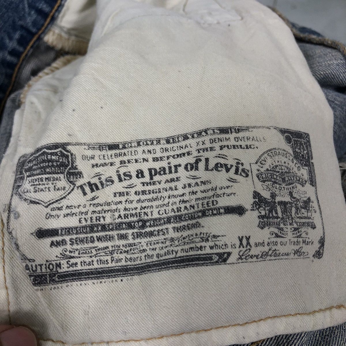 Levi's 🔥Vintage Lot 501 Levi’s Denim Jeans Biker Distressed Design Size US 34 / EU 50 - 18 Thumbnail