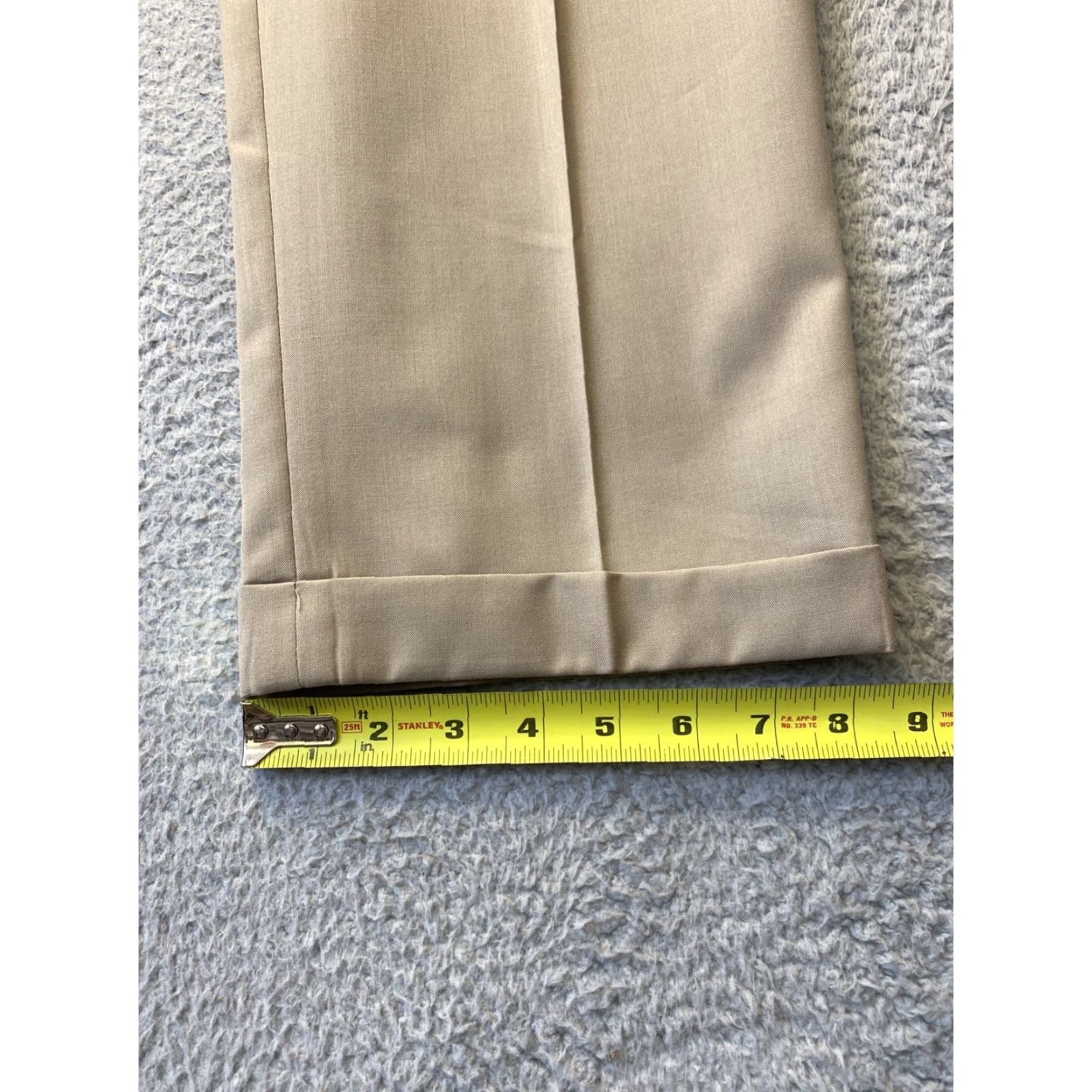 Polo Ralph Lauren VINTAGE Polo Ralph Lauren Dress Pants Mens 34x30 Beige Wool Pleated Front Zipper 1980s USA Men's Pants Size US 34 / EU 50 - 6 Thumbnail