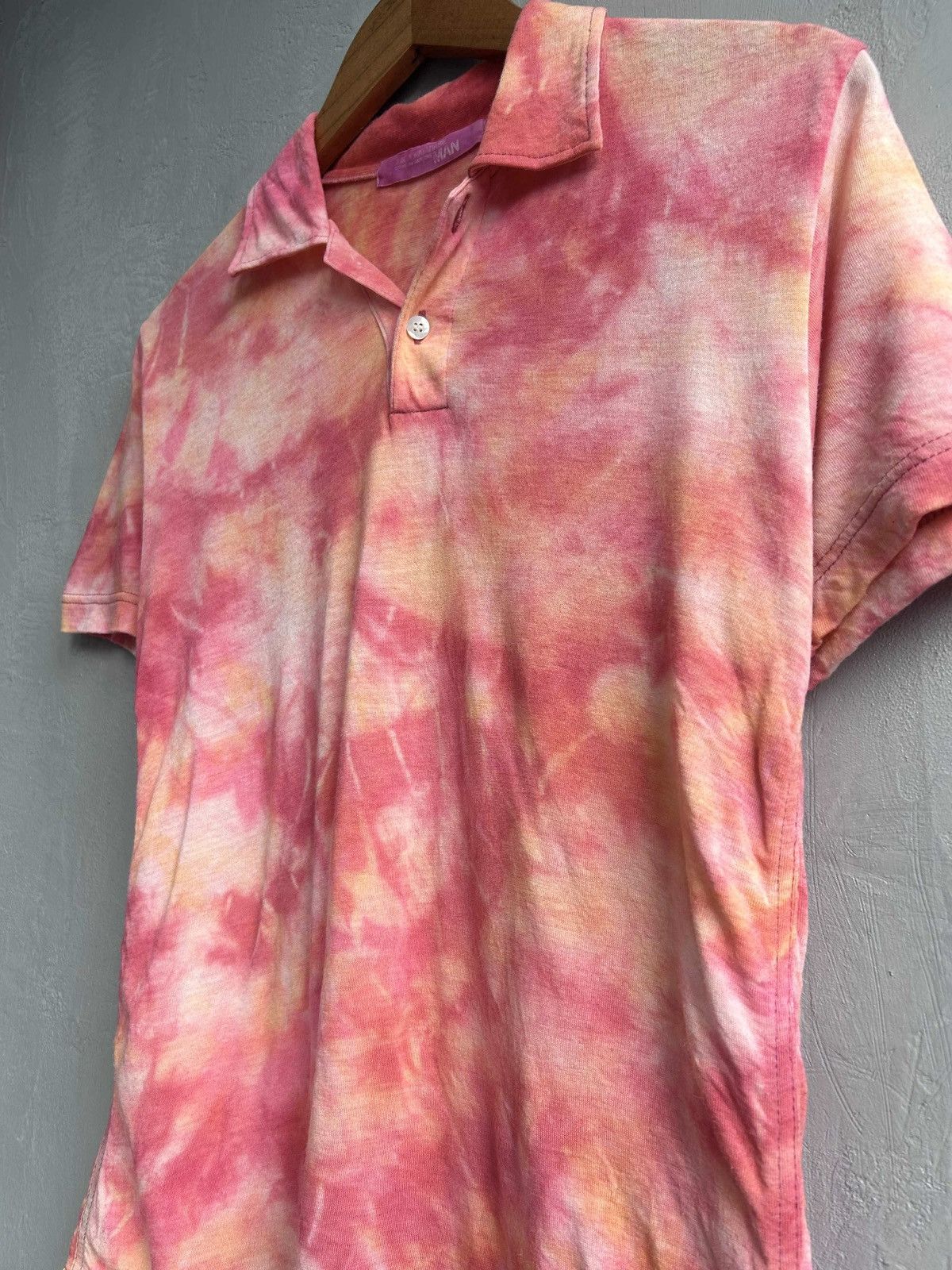 Comme des Garcons Junya Watanabe MAN Pink Tie-Dye Shirt Size US S / EU 44-46 / 1 - 2 Thumbnail
