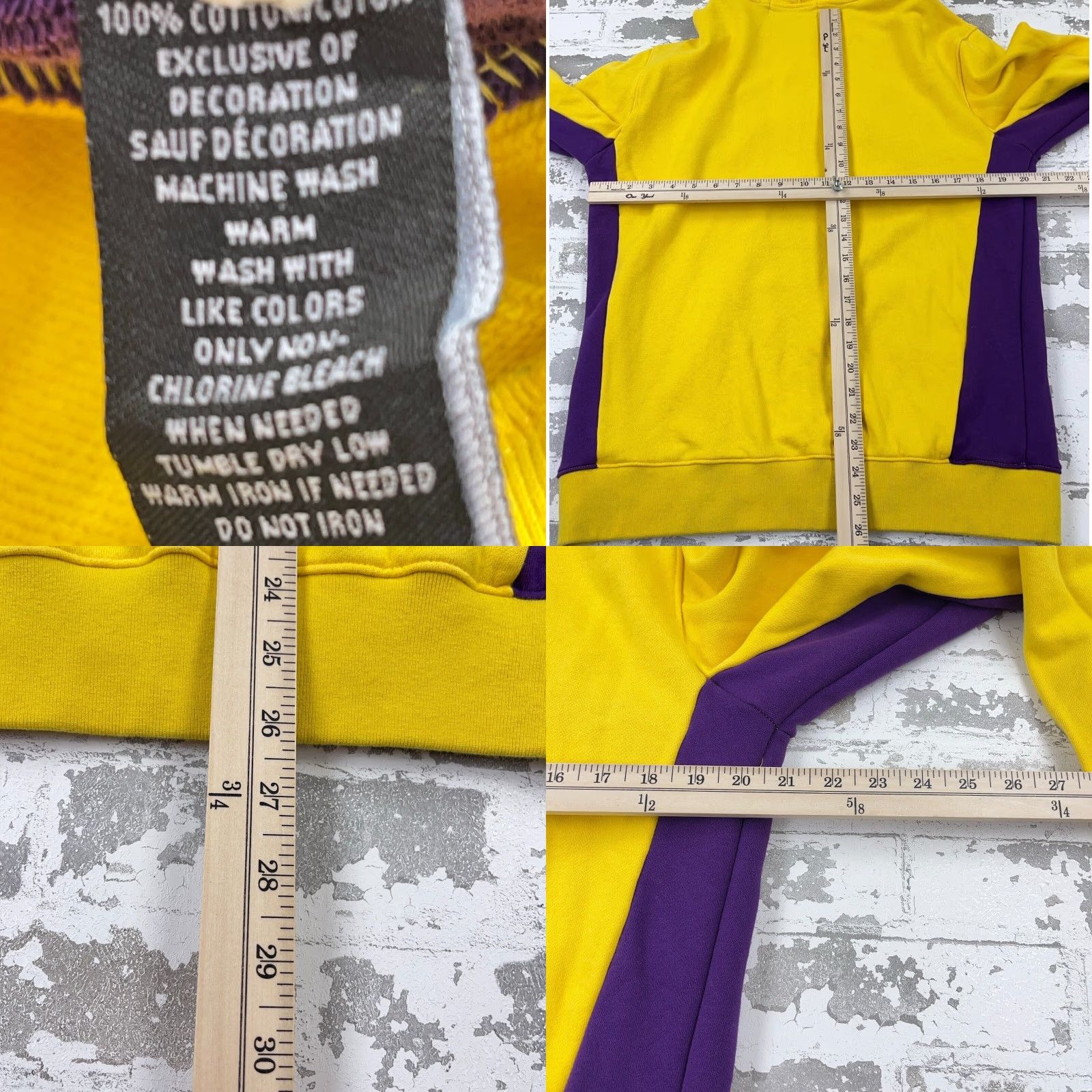 Black Pyramid Black Pyramid Hoodie Men Large Yellow Purple Sweatshirt Sweater Spell Out Size US M / EU 48-50 / 2 - 8 Thumbnail