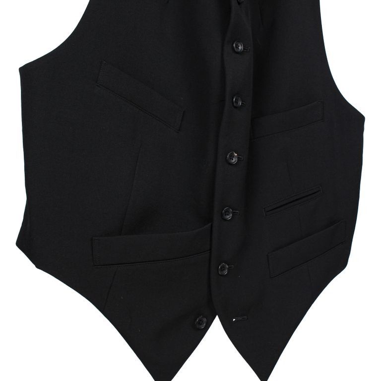 Yohji Yamamoto Yohji Yamamoto Pour Homme W/Gabardine 8BS Stand Collar Vest Size US L / EU 52-54 / 3 - 4 Thumbnail