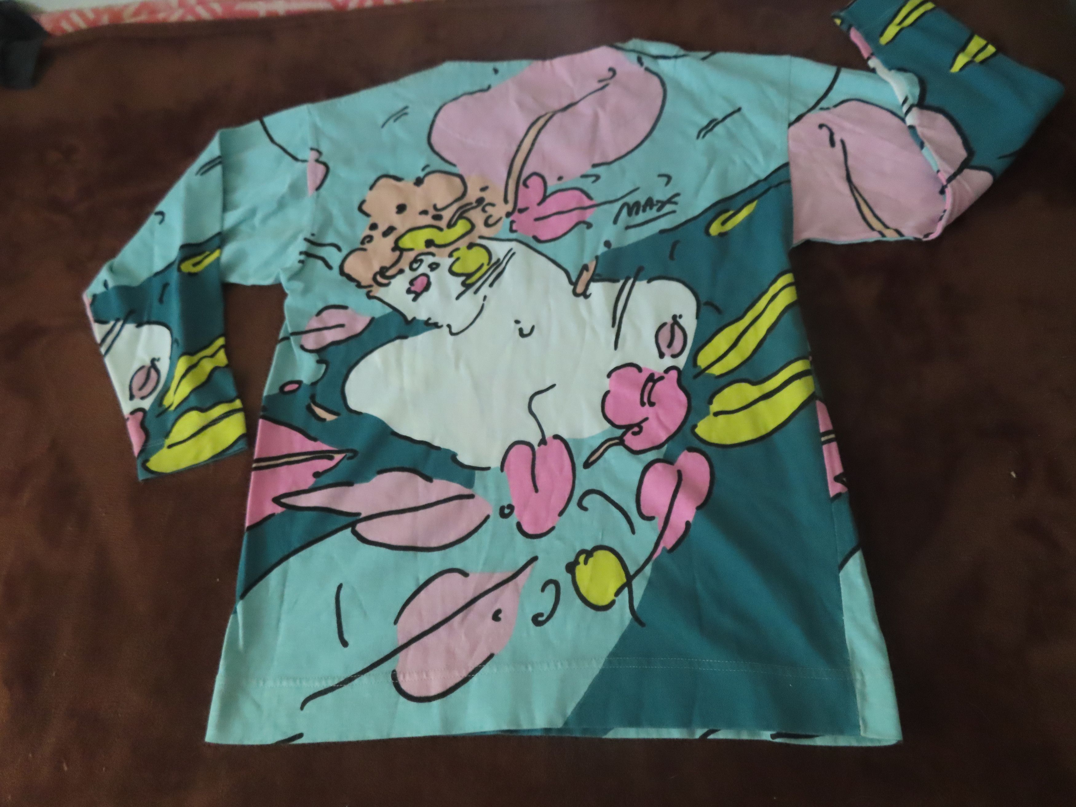 Vintage Vintage Peter Max Neo 3/4 Sleeve Shirt 1987 NeoMax Women's Size S / US 4 / IT 40 - 5 Thumbnail