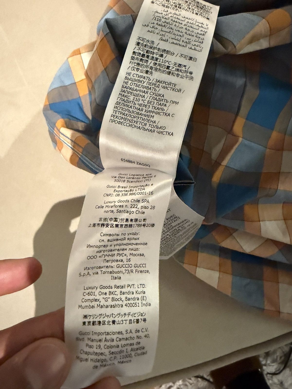 Gucci Gucci Check/Tartan Button Up Size US L / EU 52-54 / 3 - 9 Thumbnail