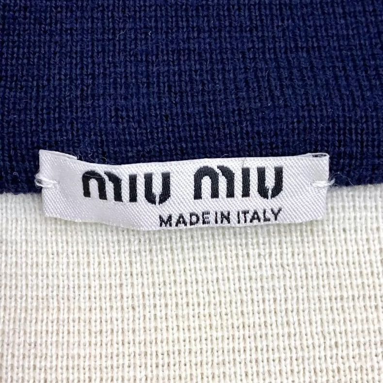 Prada Beige Wool Knit Cardigan with Collared Design-2506 Size M / US 6-8 / IT 42-44 - 6 Thumbnail