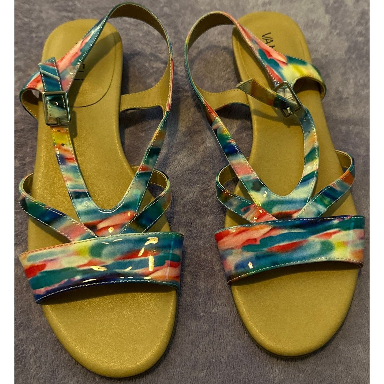 VANELI VANELI Multicolor Watercolor Sandal Sz 9N (Fits me like 8.5) Size US 9 / IT 39 - 1 Thumbnail