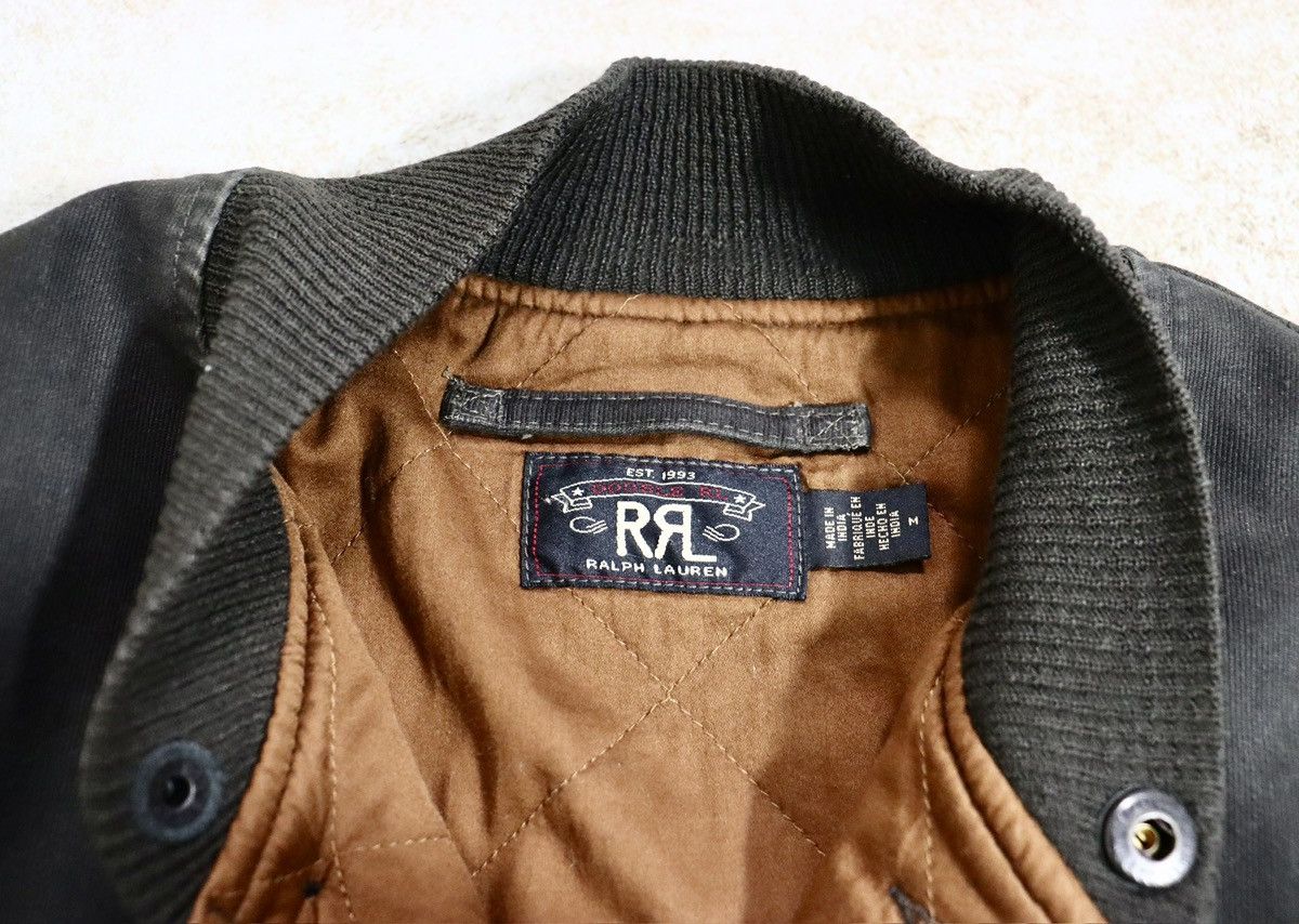 Ralph Lauren RRL Ralph Lauren Leather-Trim Cotton Bomber Jacket Size US M / EU 48-50 / 2 - 2 Thumbnail
