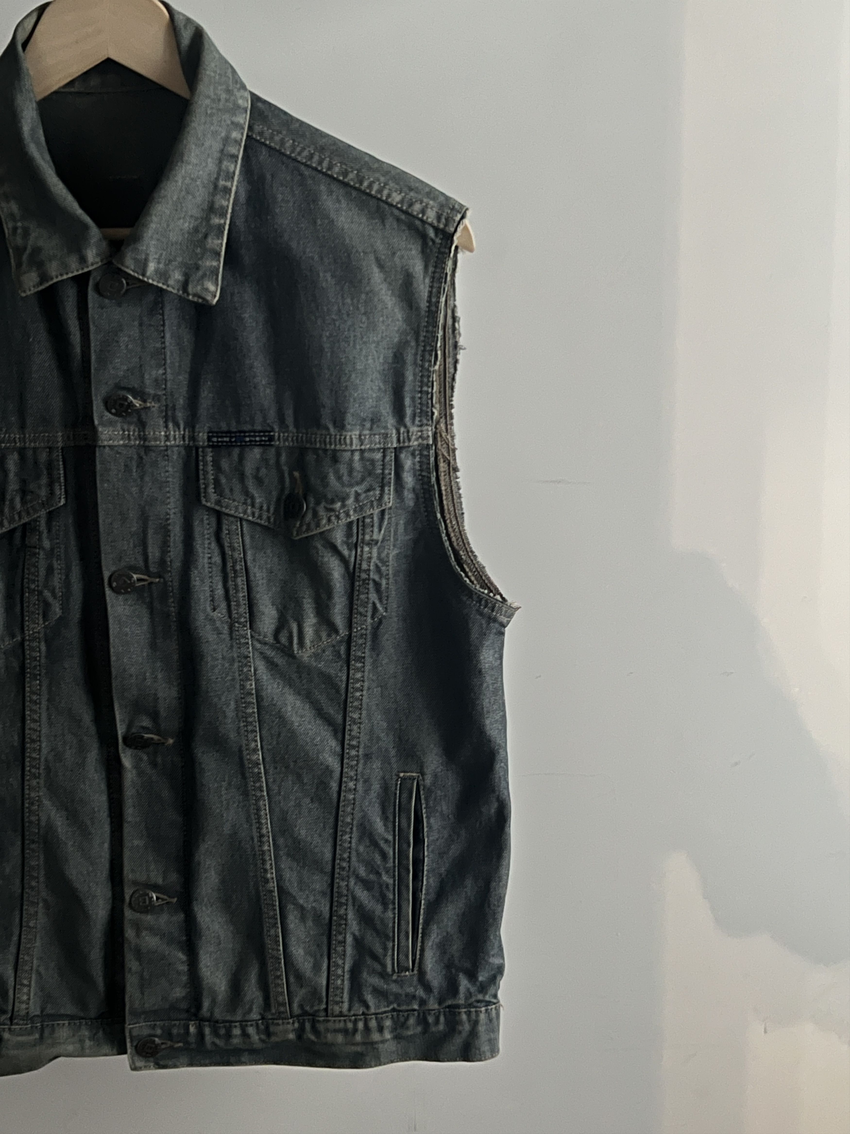 Chevignon CHEVIGNON JEANS VEST Navajo Motorcycle Denim Size US M / EU 48-50 / 2 - 2 Thumbnail