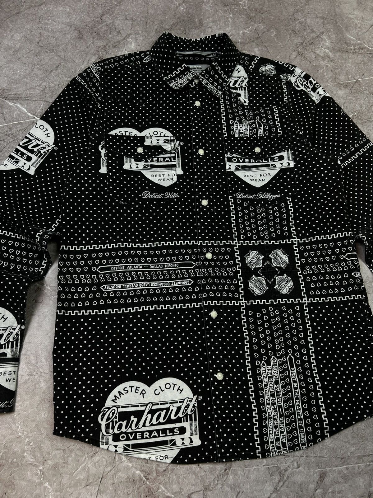 Carhartt Wip SJ bandana Kansas Shirt 25 Year Slam Jam Collaboration Size US S / EU 44-46 / 1 - 4 Thumbnail