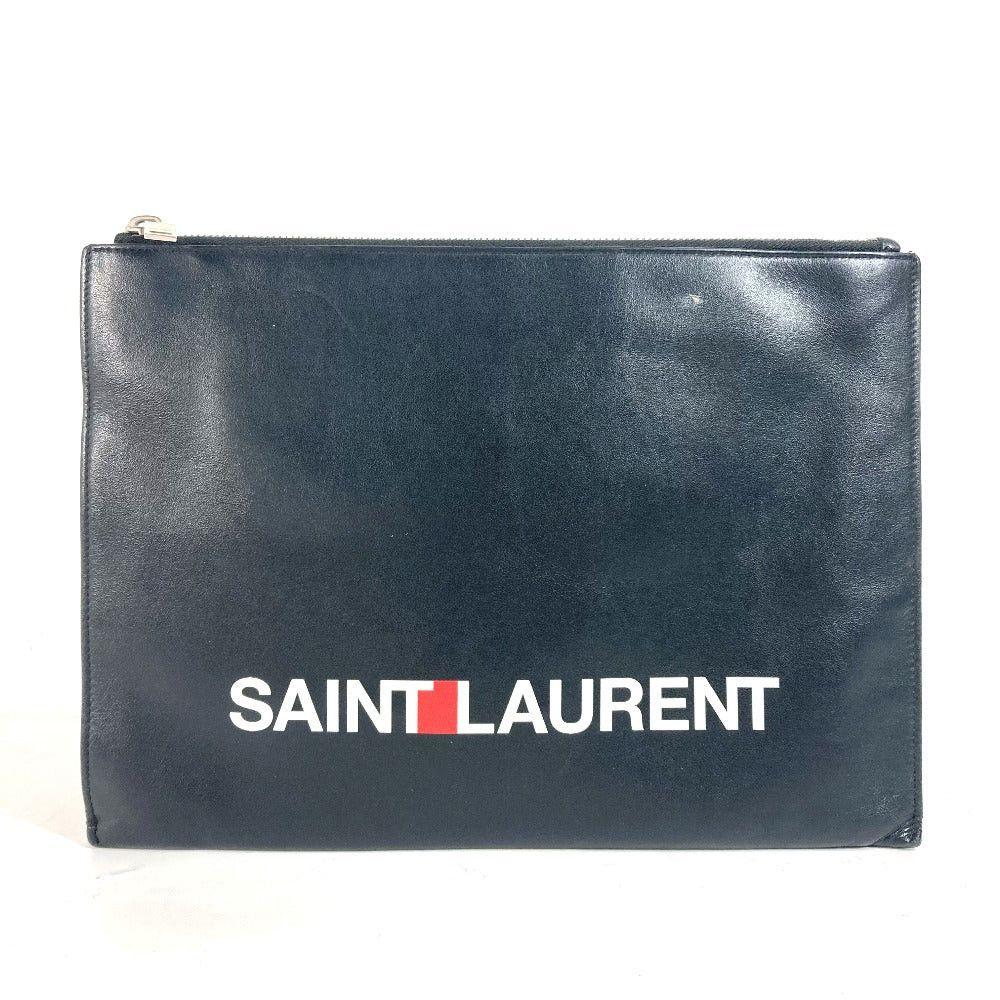 Saint Laurent Paris Saint Laurent Paris 397294 Logo Zippered Carrying Case Pouch Briefcase Clutch Bag Leather Men Size ONE SIZE - 1 Thumbnail