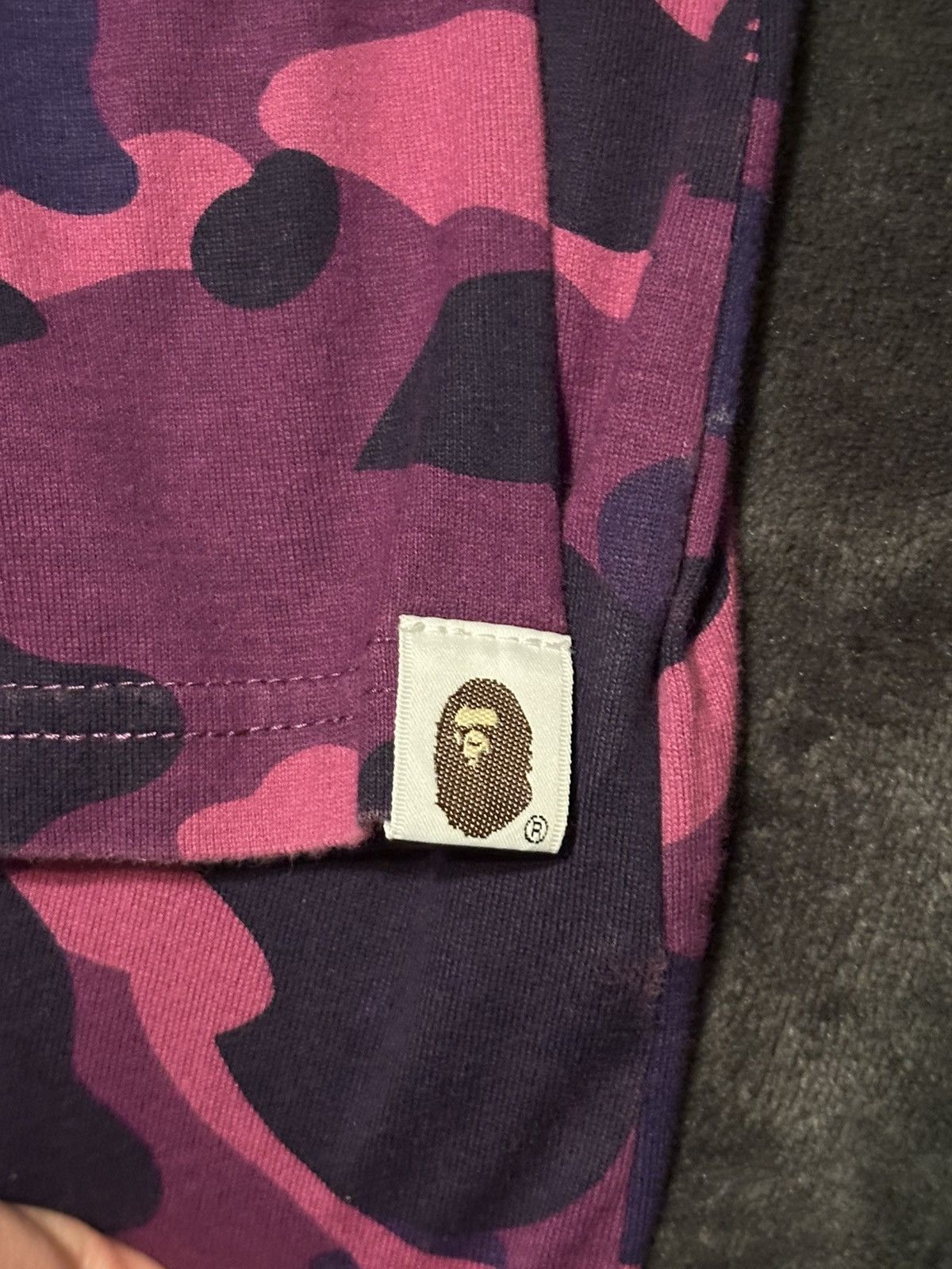 Bape Bape blue and purple camo shark face t shirt Size US XL / EU 56 / 4 - 4 Thumbnail