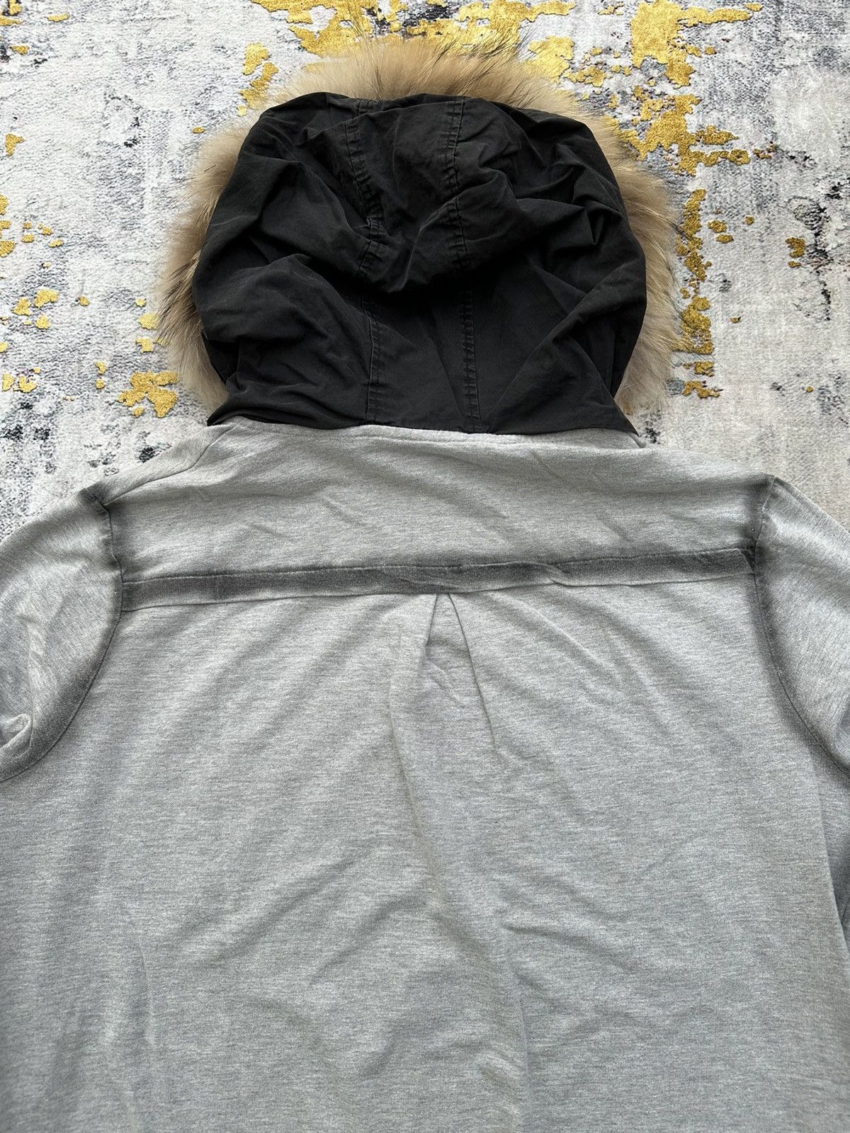 Le Grande Bleu (L.G.B.) STUDDED GOTHIC FUR ZIP HOODIE IF SIX WAS NINE LGB STYLE Size US L / EU 52-54 / 3 - 8 Thumbnail