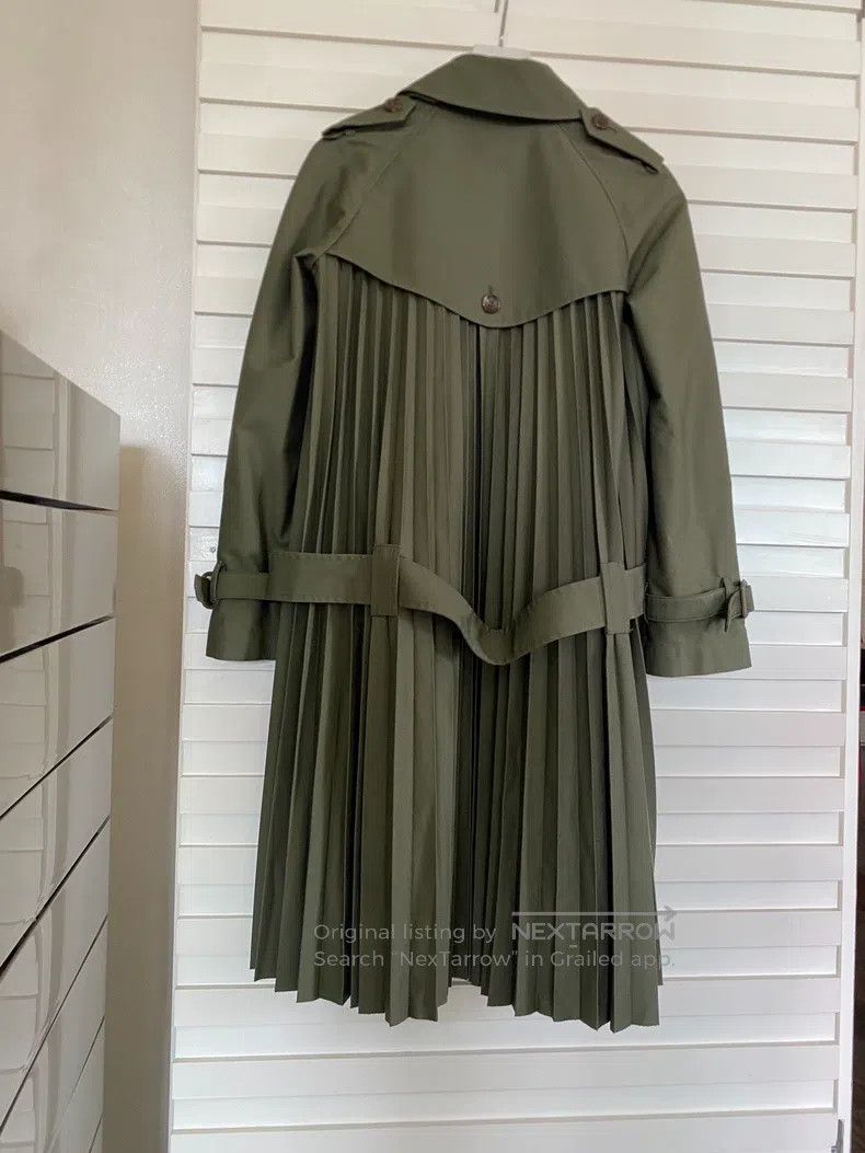 Junya Watanabe Junya Watanabe Military green accordion pleated trench coa Size XS / US 0-2 / IT 36-38 - 2 Thumbnail