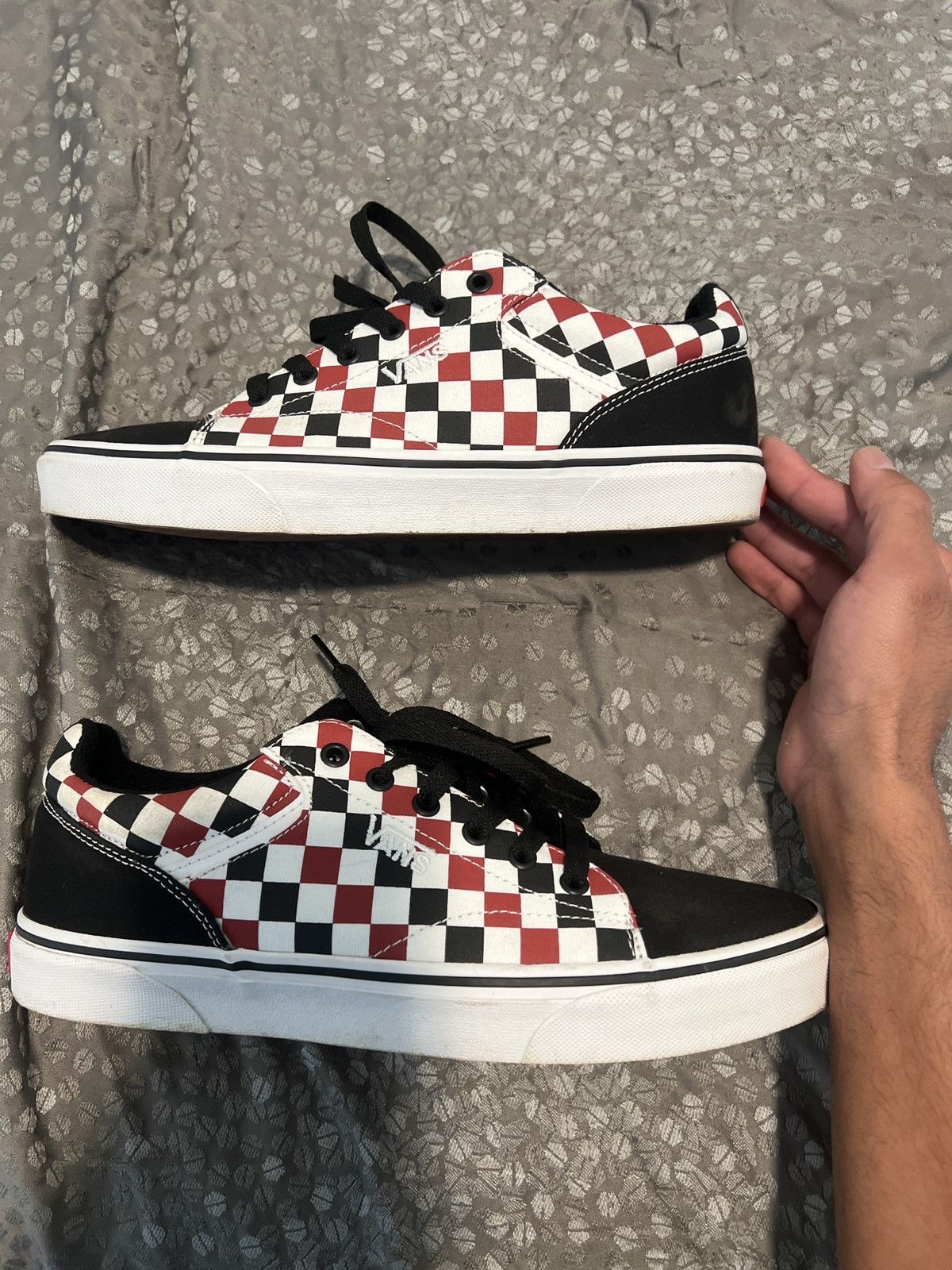 Vans Vans red black and white checkered Grailed