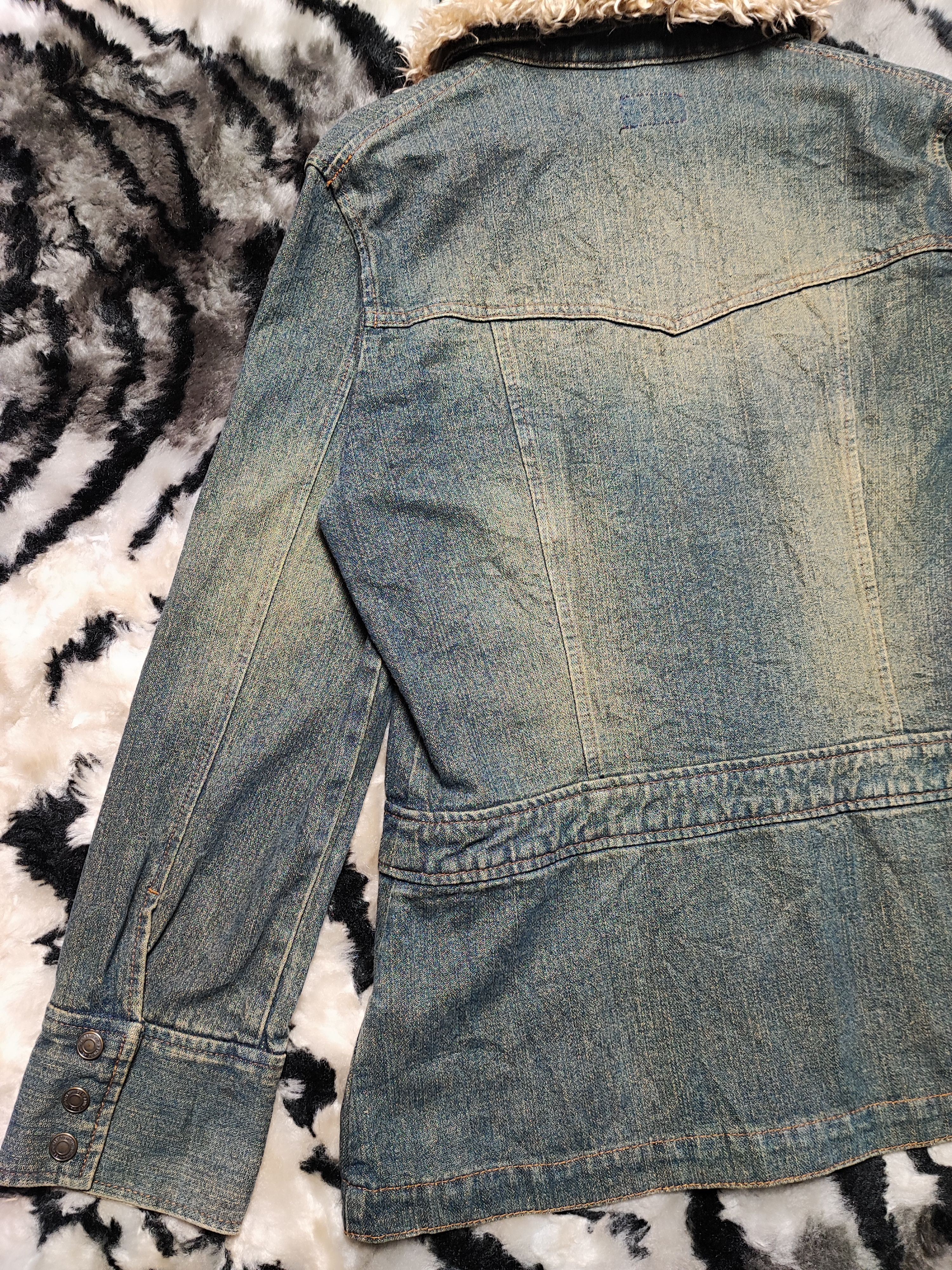Number (N)ine Fur Denim Jacket by Back Rush Japan Edition Size US S / EU 44-46 / 1 - 9 Thumbnail