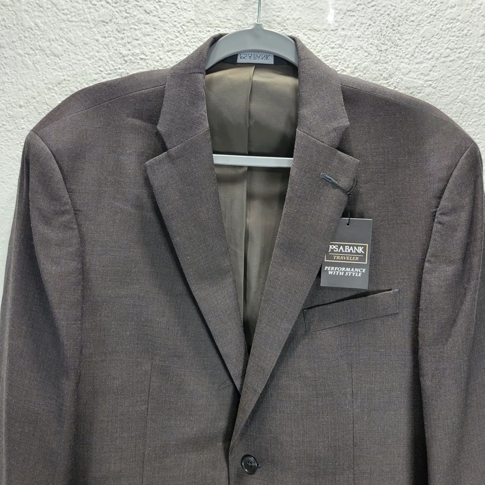 Jos. A. Bank VINTAGE Jos. A. Bank Traveler Brown Wool Blazer Sport Coat Single Breasted 43R NWT Mens Blazer Wool Brown 43R NWT Size 46R - 4 Thumbnail