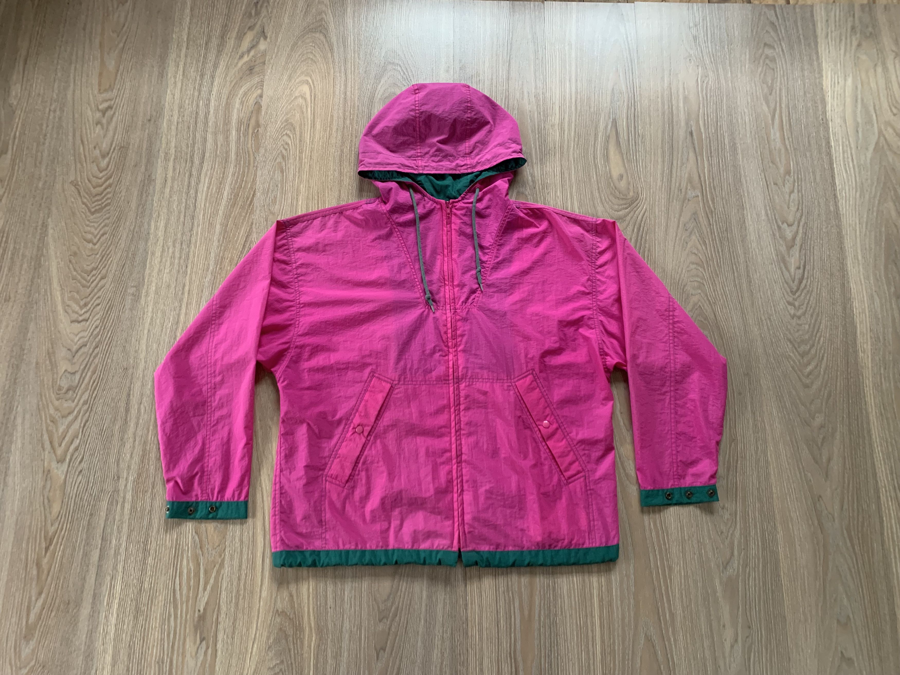 Gap Mens Vintage Gap Pink Nylon Hooded Windbreaker Jacket Size US S / EU 44-46 / 1 - 1 Thumbnail