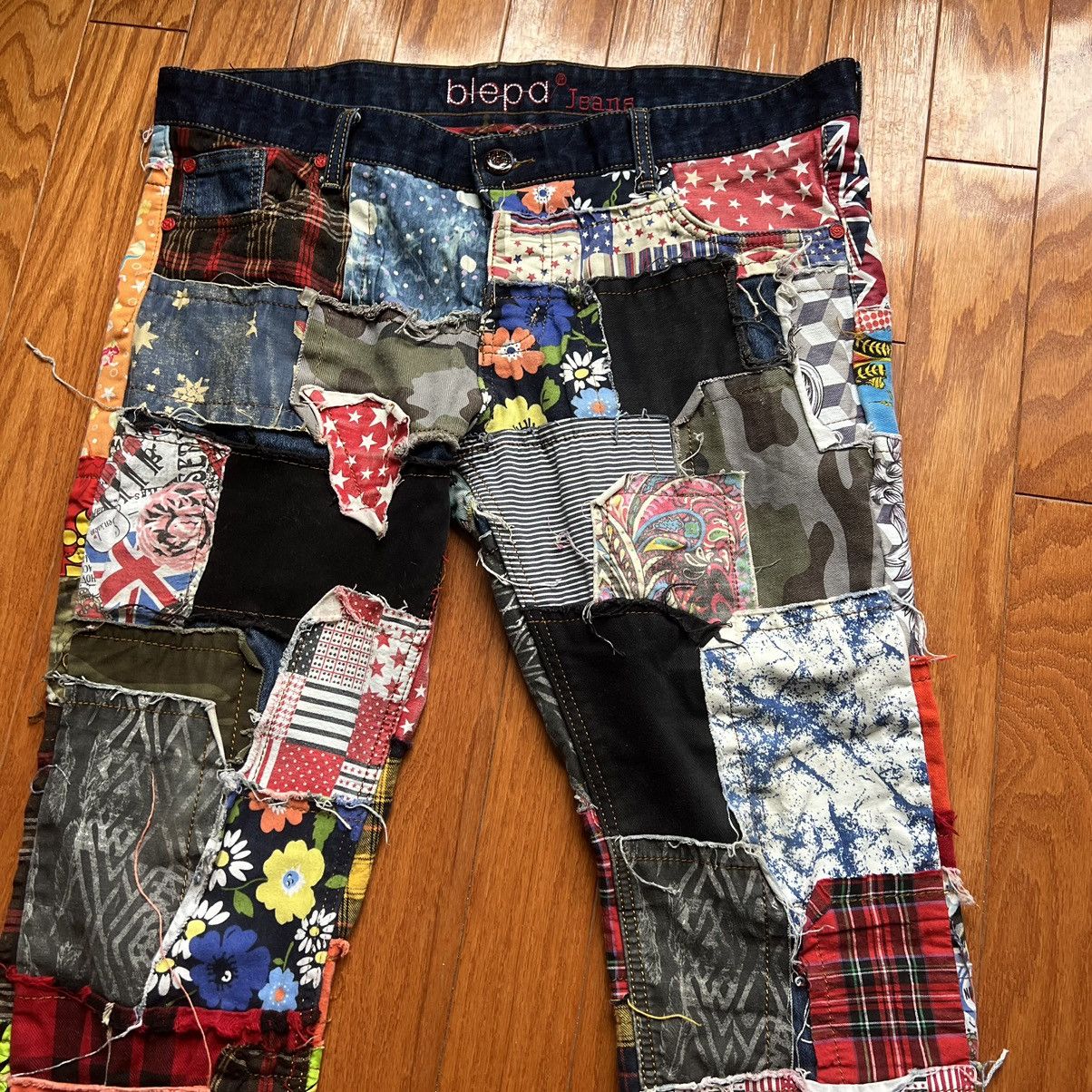 Hypebeast × Japanese Brand × Vintage Vintage Patchwork Kapital Style Denim Biepa Size US 36 / EU 52 - 2 Thumbnail