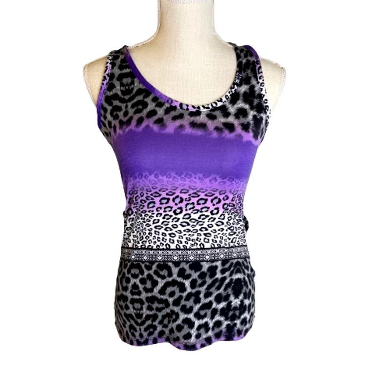 Madewell Madewell Purple Animal Print Racerback Tank Top, NWOT, S Size S / US 4 / IT 40 - 1 Thumbnail