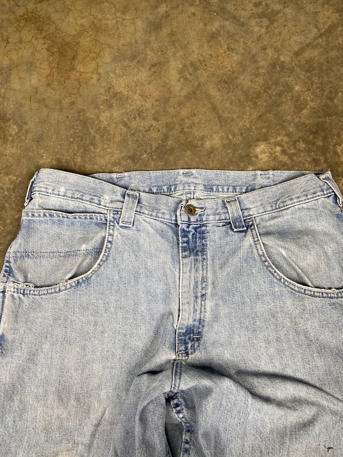 Lee Crazy Vintage Thrashed Faded Baggy Skater Jnco Style Jeans Size US 36 / EU 52 - 7 Thumbnail
