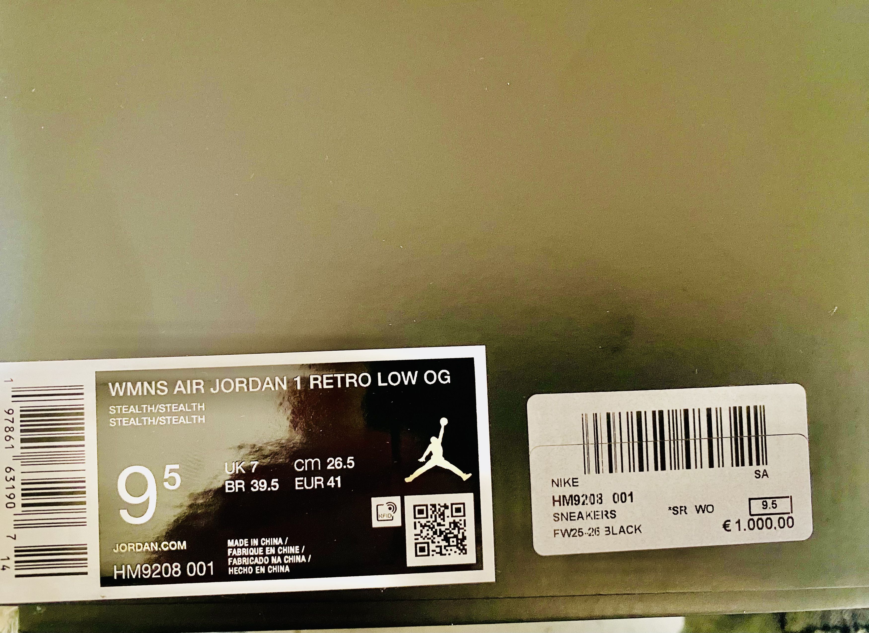 Jordan Brand Swarovski x Air Jordan 1 Low Stealth Sneakers Nere Size US 9.5 / IT 39.5 - 13 Thumbnail