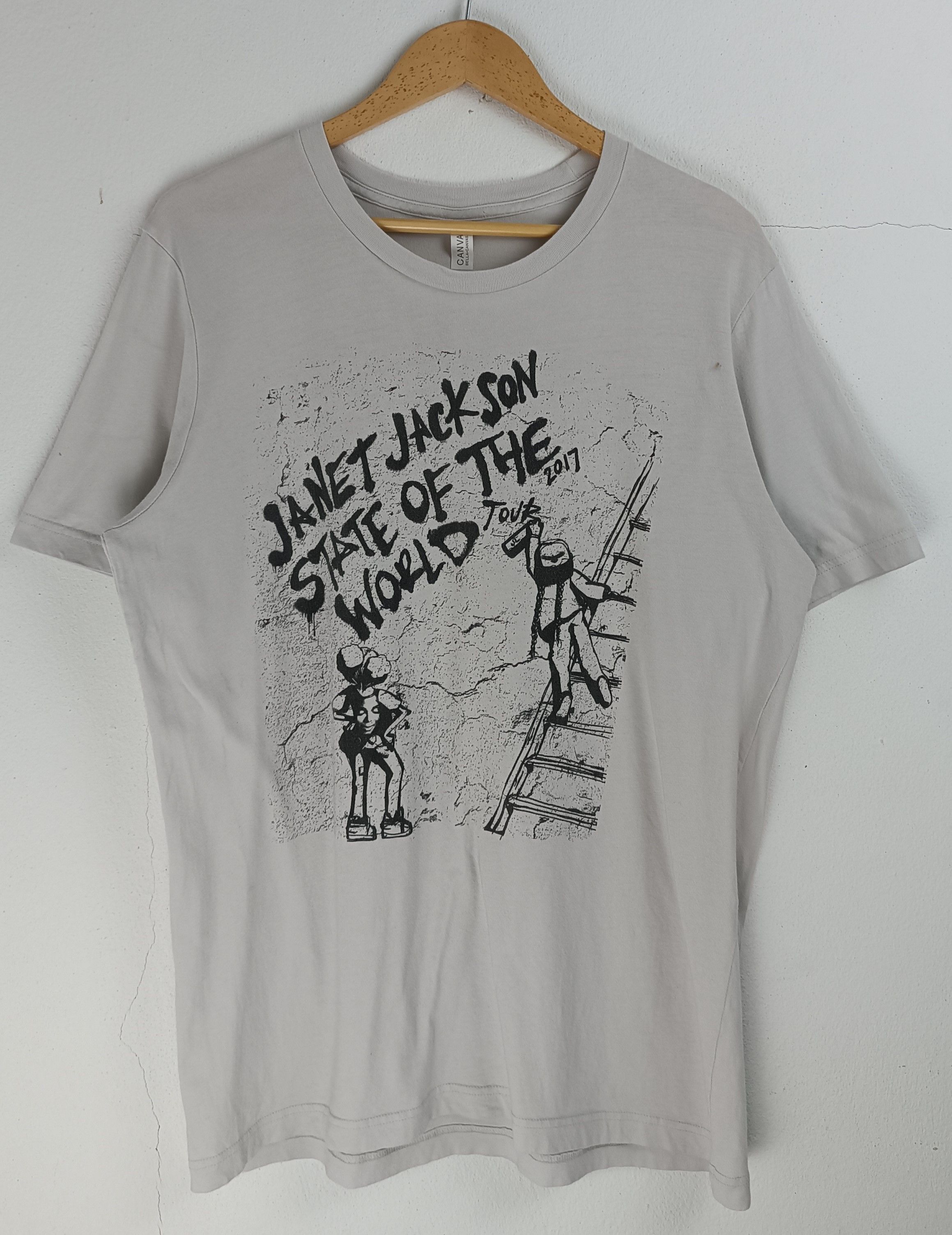 Rap Tees VINTAGE 2017 JANET JACKSON TOUR TEE whitney madonna aretha Size US L / EU 52-54 / 3 - 3 Thumbnail