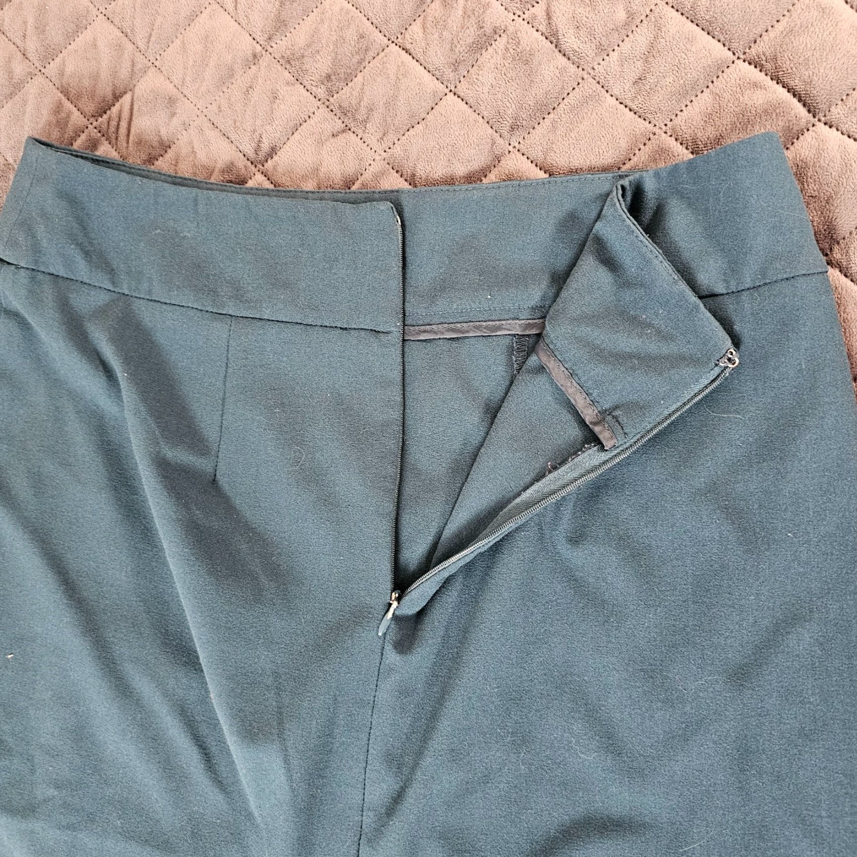 Vintage New York & Company Womens Skirt Pencil Size 6 Teal Pockets Stretch Office Career Preppy Modern Size 28" / US 6 / IT 42 - 7 Thumbnail