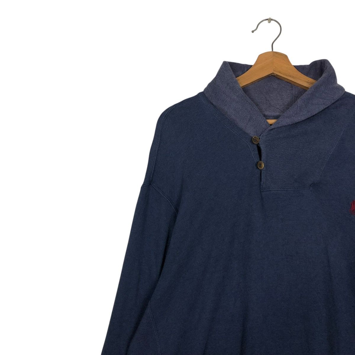 Polo Ralph Lauren 🔥VINTAGE POLO RALPH LAUREN SWEATSHIRT TURTLE NECK BUTTON Size US XL / EU 56 / 4 - 8 Thumbnail