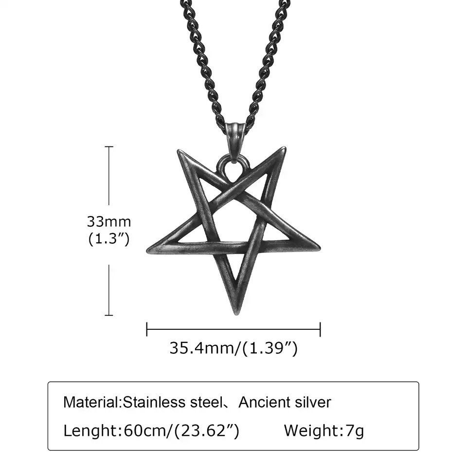 Japanese Brand × Jewelry Pentagram Star Goth Satanic Necklace Chain Size ONE SIZE - 4 Thumbnail