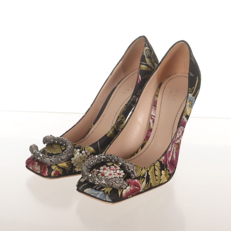 Gucci Gucci Floral Embellished High Heels 0079 Size US 6.5 / EU 39-40 - 1 Thumbnail
